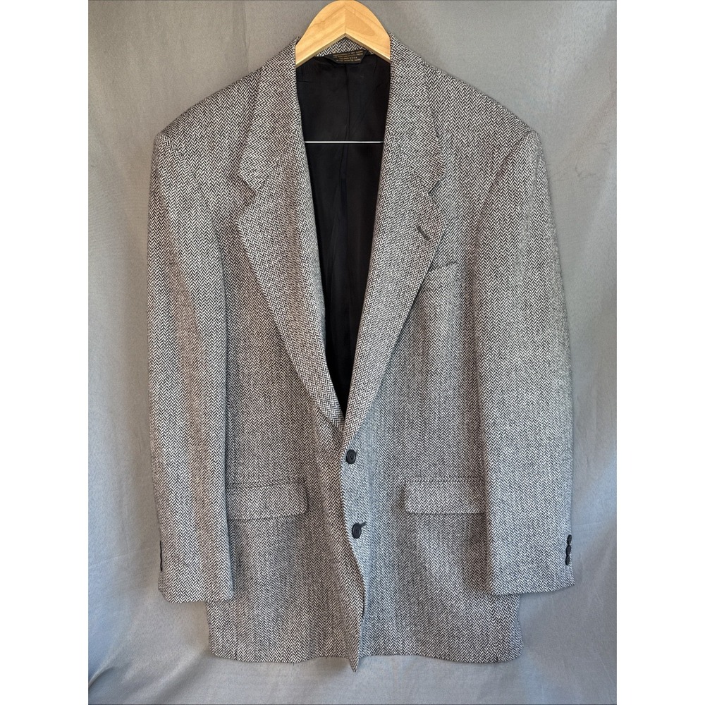 Confezioni Riserva Luciano Franzoni Blazer Mens 44R Herringbone Sport Coat